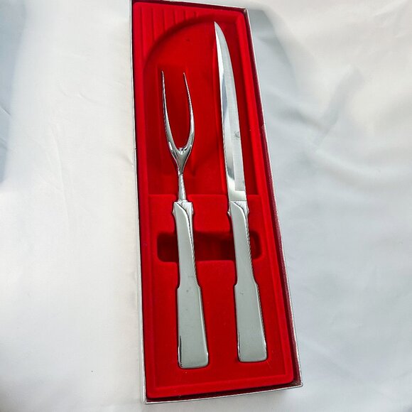 Carvel Hall Carving Knife and Fork Set, Stainless, USA - Picture 3 of 16